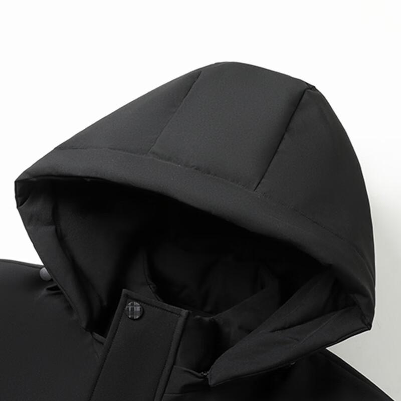 ROMON Men's Business Casual Hooded Padded Jacket