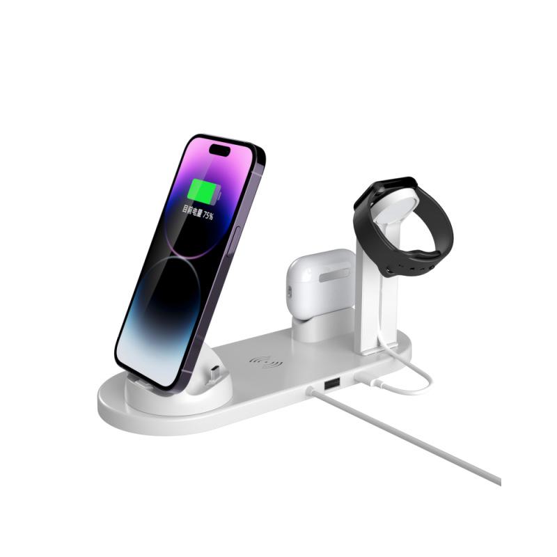 15W 4-in-1 Wireless Charging Dock for Phones, Watches, and Earphones