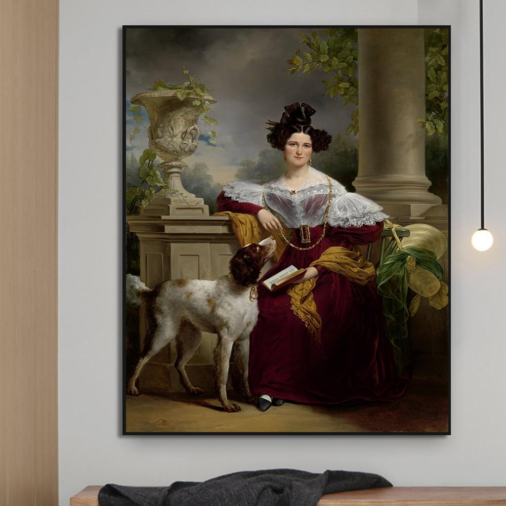 Berühmtes Leinwandgemälde, Porträt von Alida Christina Assink von Jan Adam, Poster, Drucke, Wandkunst, Bilder für Wohnzimmer, Heimdekoration