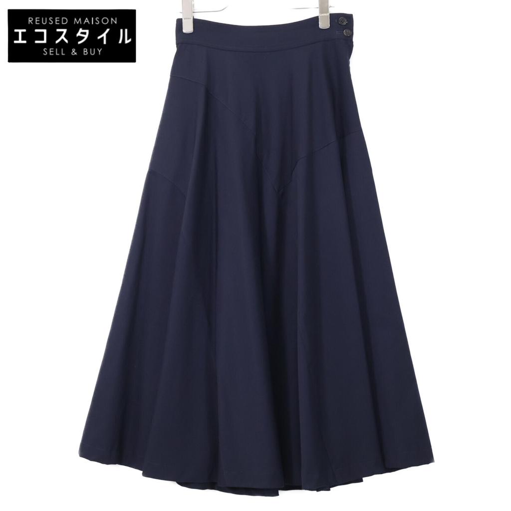 tricotCOMMEdesGARCONS Navy TS-11001M 100% Wool Skirt Skirt M NavyUsed