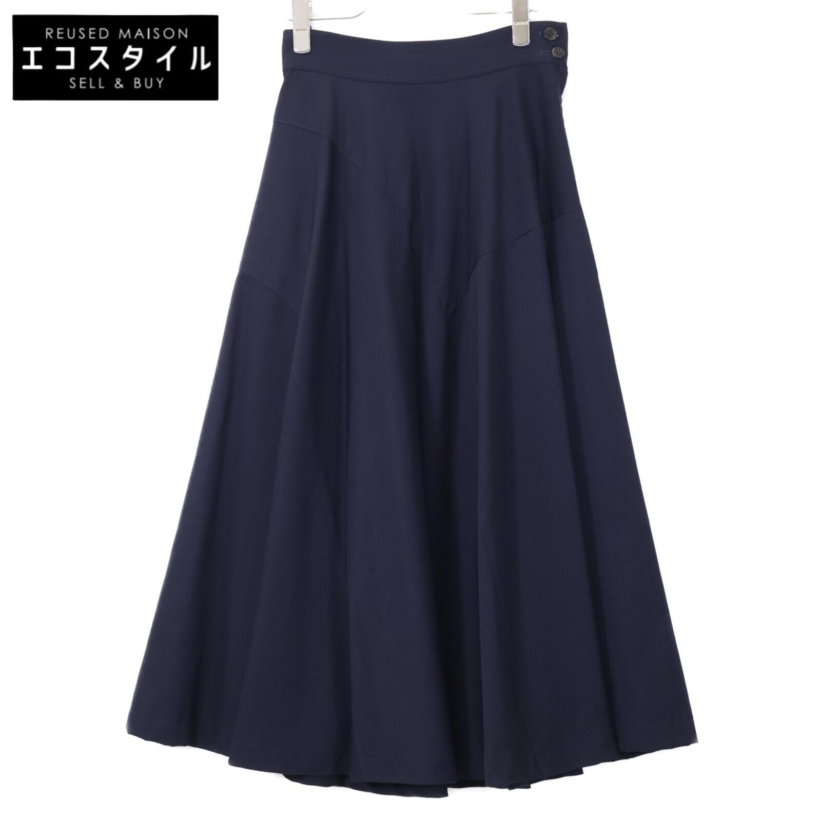 

tricotCOMMEdesGARCONS Navy TS-11001M 100% Wool Skirt skirt M NavyUsed