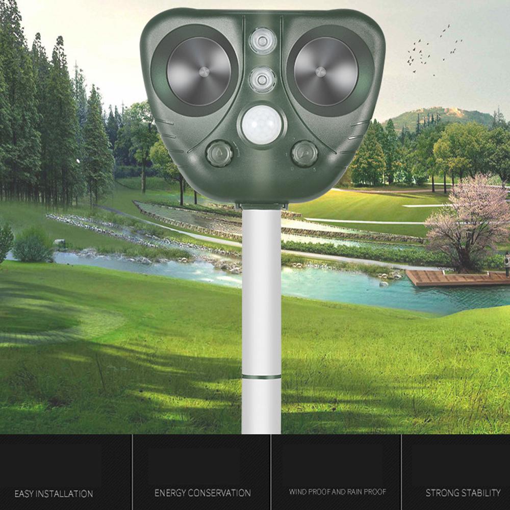 Outdoor Waterproof Solar Powered Pest Rejector Garden Farm Mouse Mole Pest Rodent Repellent Device
