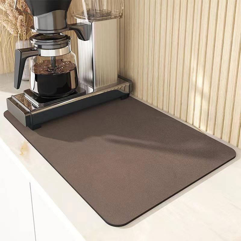 Super Absorbent Kitchen Tableware Impermeable Drainage Mat Coffee Dish Drying Mat Heat Insulation Non-slip Pad Tableware Mats