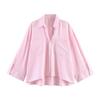 European and American Style, New Women's Clothing, Fashionable, Versatile, Cross-border Foreign Trade Wholesale Vertical Blended Shirt