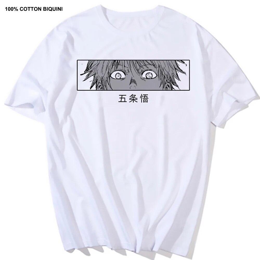 Harajuku Unisex's Tshirt Jujutsu Kaisen Printed Short Sleeve T Shirt Cool Cartoon Anime Casual T-shirt Kawaii Male Streetwear Tops