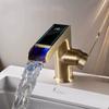 LED Bathroom Basin Faucet Hot and Cold Crane Brass Digital Display Sink Mixer Single Lever Sink Faucet Water Faucet Crane
