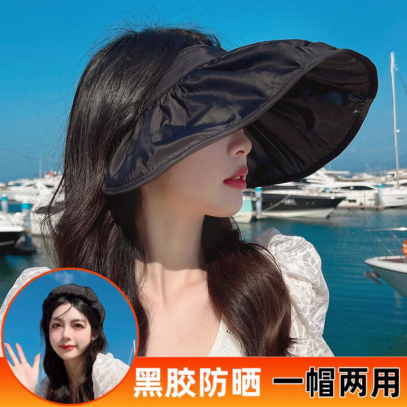 Vinyl UV Protection Shell Hat Outdoor Eaves Sun Protection Hat, Summer Ladies