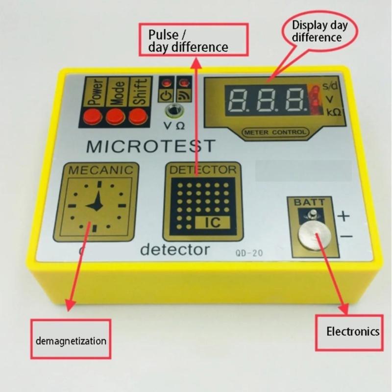 Electronic Meter Movement Tester And Battery Pulse Checker Testing Suitable For Watch Repair With Demagnetizer Function