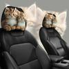 Healing Style Car Accessories 2Pcs Cute Cat Headrest Covers, Breathable Auto Seat Covers Protectors, Stretchy Universal Interior for SUV Truck Elastic