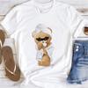 2023 Funny Bear Cartoon Pattern T-shirt Women Creativity Summer Vigorous Lovely