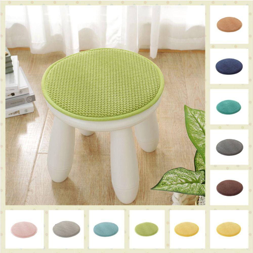 Round Cushion Solid Color Thickened Non-Slip Chair Cushion Home Small Round Stool Student Dormitory Chair Stool Ass Cushion