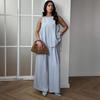 2025 Sommer Damen Europäisches & Amerikanisches Lässiges Mode-Set: Langarm-Oberteil & Weitbeinige Hose