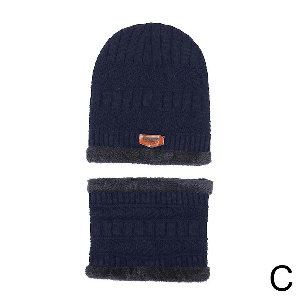 

Winter Thickened Knitted Hat For Men Fleece Lined Warm Neck Thickened Warm Windproof Cold-Resistant Hat For Cold Weather Cycling