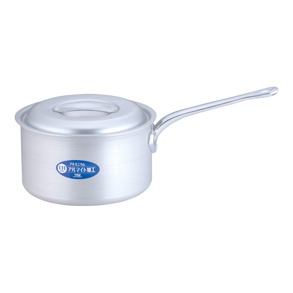 Endo Shoji Commercial TKG Deep Saucepan Measuring 30cm IH Compatible Aluminum AKTF605 (with Plate)