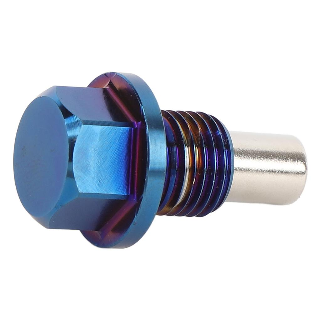 Magnetisk oljeavtappningsplugg M12x1,25 Ti-legering Sumppluggsbult med 3 packningar Läckagesäker Ersättning Biltillbehör