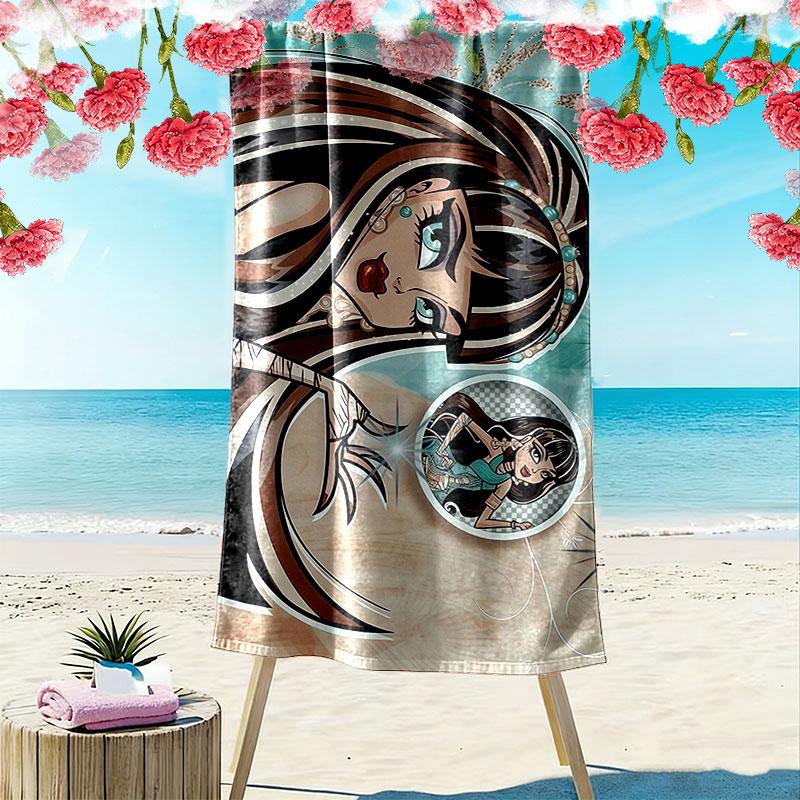Cleo de Nile Print Beach Towel, Large Soft Quick Dry Towel for Beach Camping Swimming