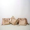 Woven Bag Bucket Bag Summer Seaside Vacation Wind Contrasting Colors Versatile Lazy Messenger Bag One Shoulder Women's Bag