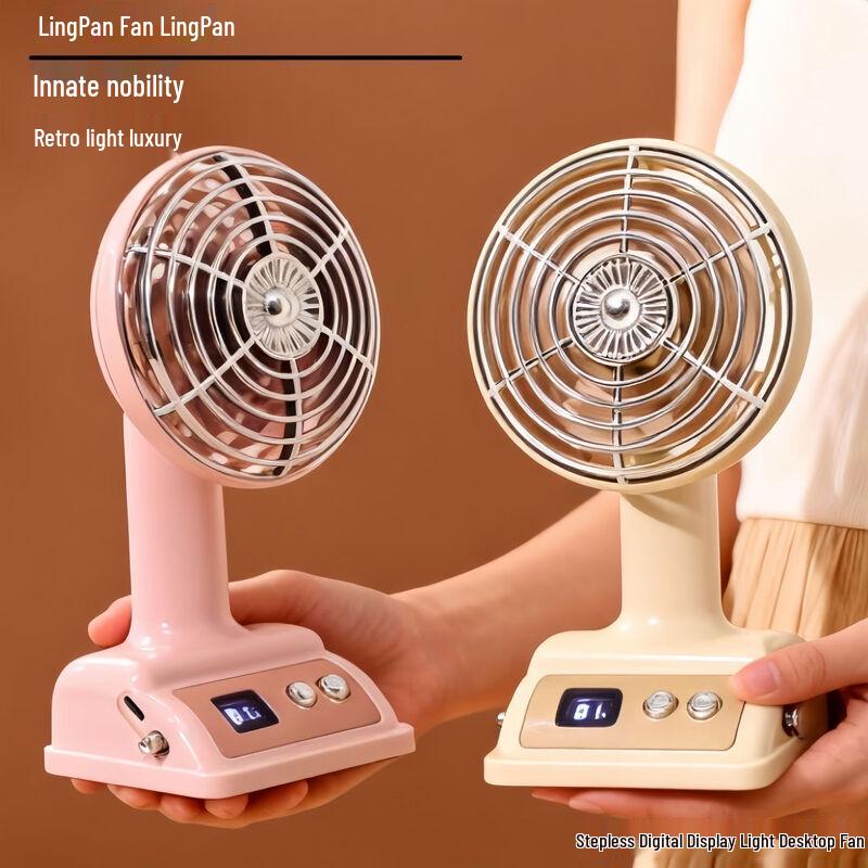 LINGPAN Mini USB Rechargeable Desktop Fan - 5-Pack (Random Colors)