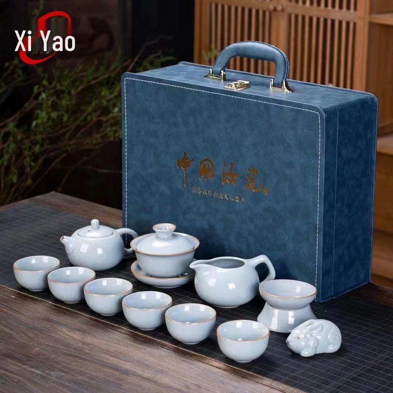 Ru Kiln Ceramic Teapot and Tea Set