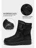 Women's Waterproof Velcro Snow Boots, Size 44, Casual Warm Winter Footwear
