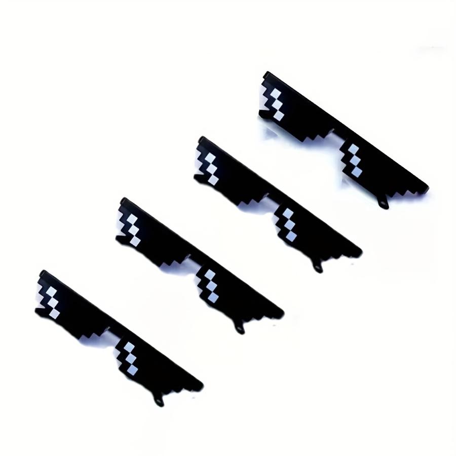 

4/6-piece mosaic pixel glasses, unisex anime glasses, suitable for parties, gatherings, and gifts.