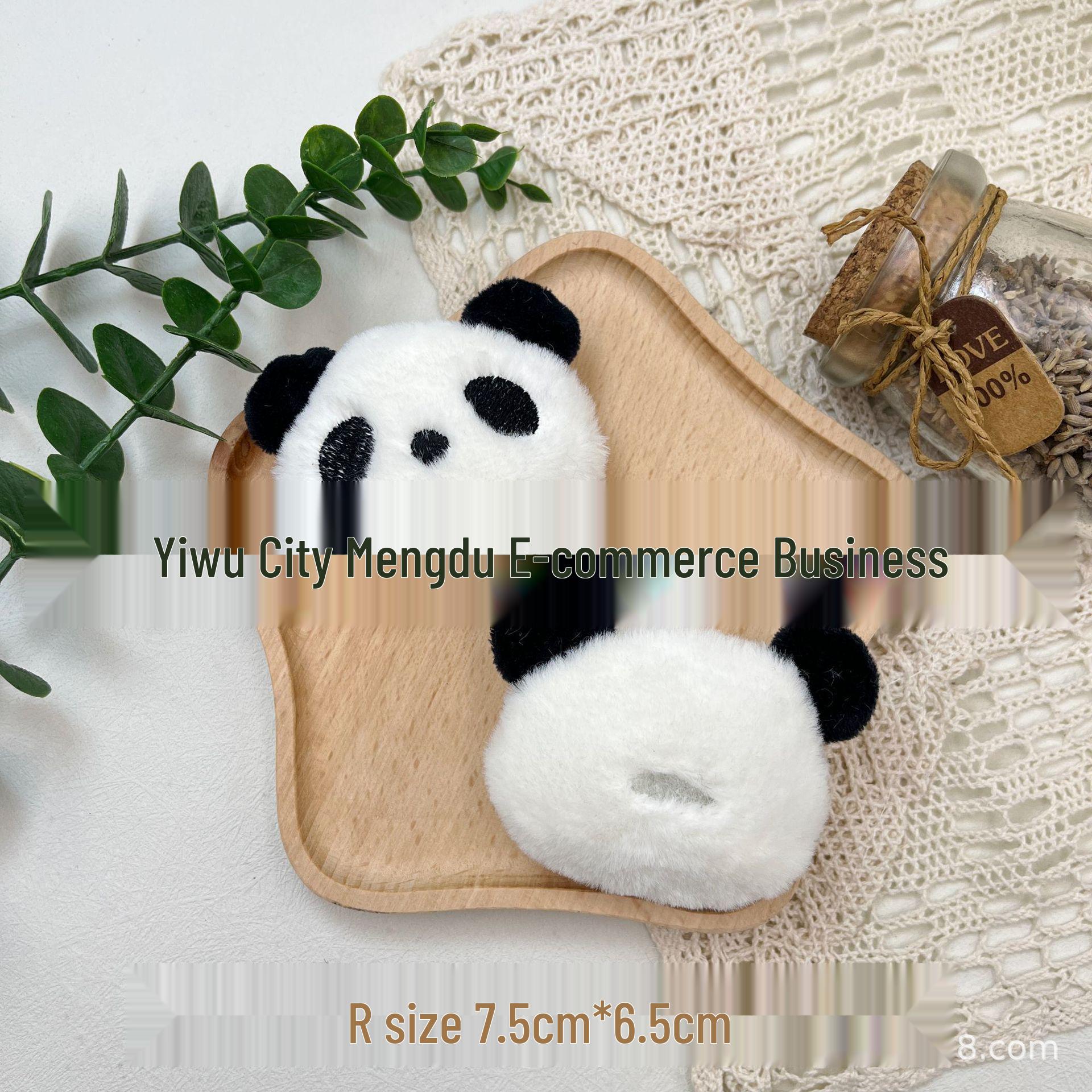 Cartoon Plush Panda Brooch & Bag Ornament Souvenir