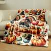 Thanksgiving Turkey Pumpkin Blanket bedroom Blanket for Livingroom Couch lunch break Soft throw for Friend's festival Gift