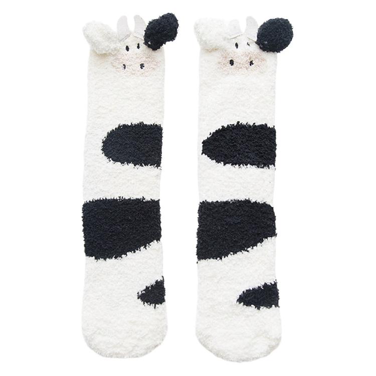 Womens Fuzzy Plush Slipper Socks Cute Animal Ears Home Warm Fleece Sleep Socks