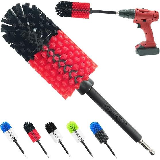 Wheel Brush, Soft Drill Wheel Cleaner Brush, Drill Brush For Car Wheel, No Scratches Highly Dense And Durable Car Wheel Brush Rim Tire Car Cleaning