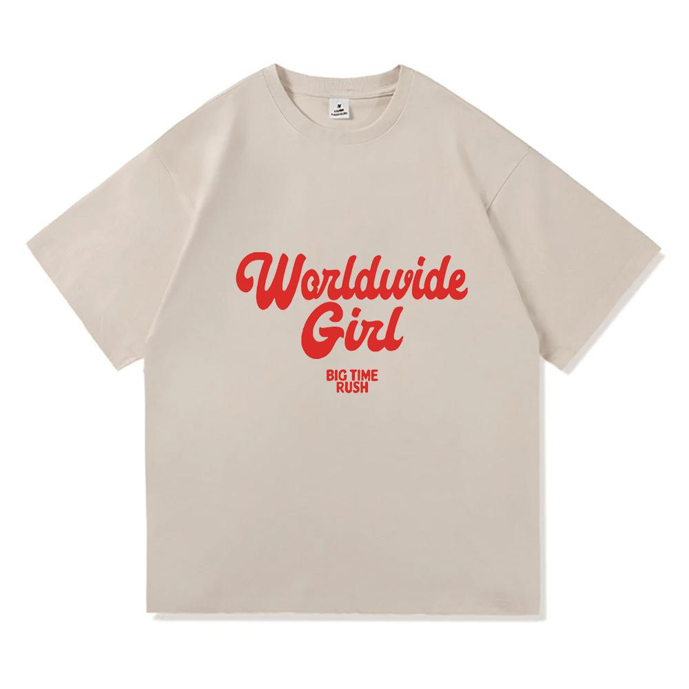 BTR WORLDWIDE Tshirt Big Time Rush Band Graphic TEE Cotton Loose Men Women T-shirt Casual Unisex Streetwear Hip Hop Male T Shirt