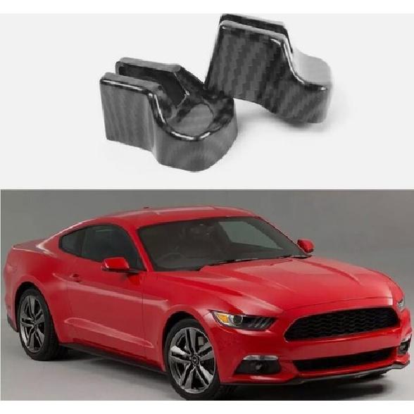 For 2015- Ford Mustang ABS Carbon Fiber Door Stopper Buckle Cover Protector