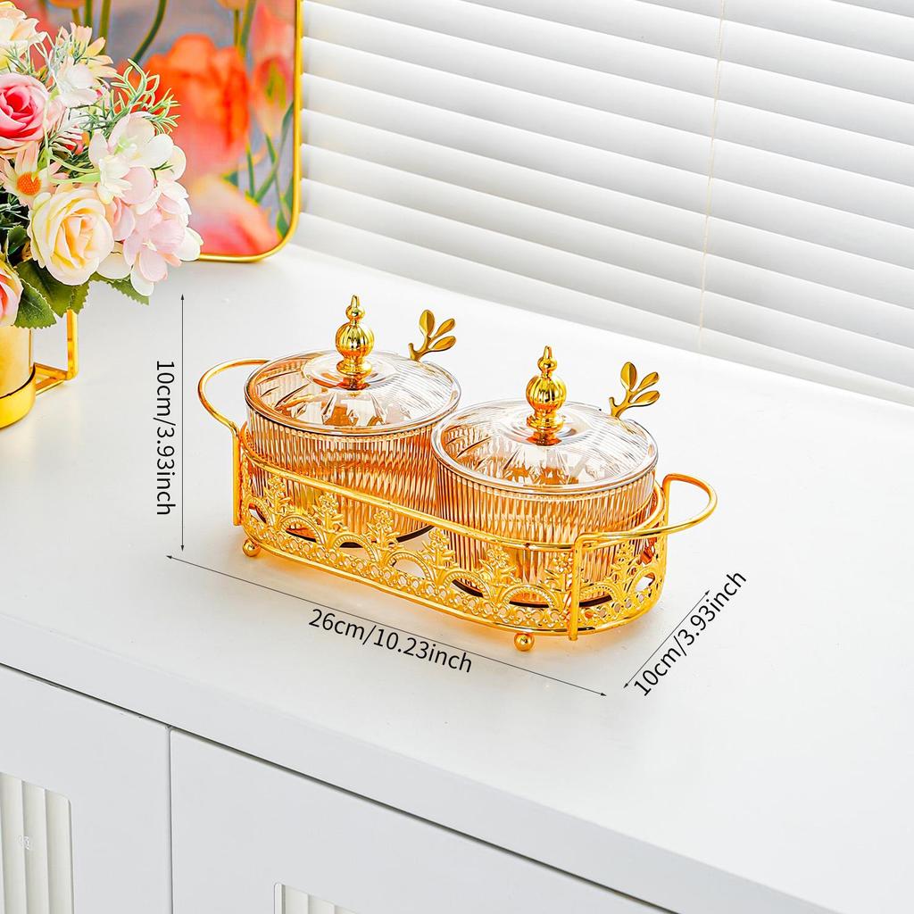 Multi-Functional Snack and Candy Plate with Spoon, Perfect for Living Room Coffee Tables - Ideal for Fruit, Dried Fruit, and Tea Snacks.