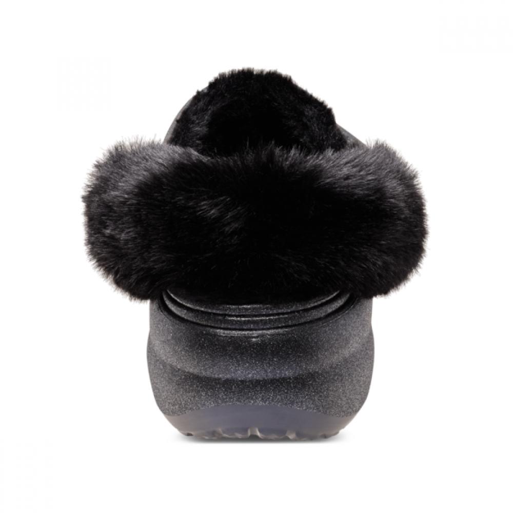 Crocs Women S claSSic Platform Fuzz Lined Clog 211922 001