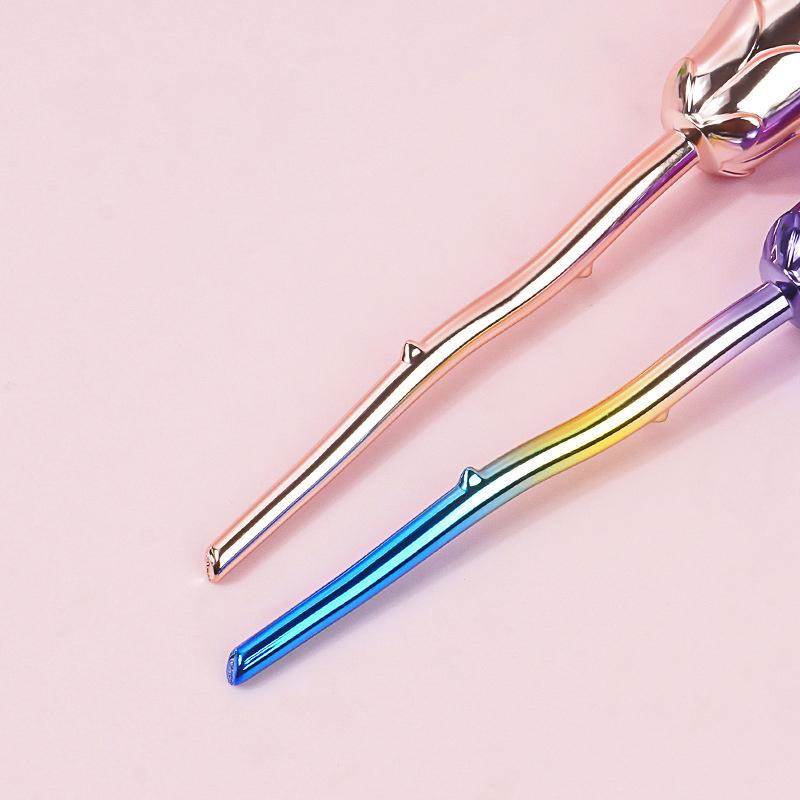 Rose Nail Dust Brush For Manicure Flower Nail Art Brush Nail Accessories Tools Popular Round Small Gel Polish Cleaning Brushes