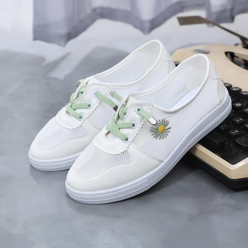 Trendy Women's White Mesh Sneakers 2025 - Comfortable, Breathable, Low-Top Summer Shoes