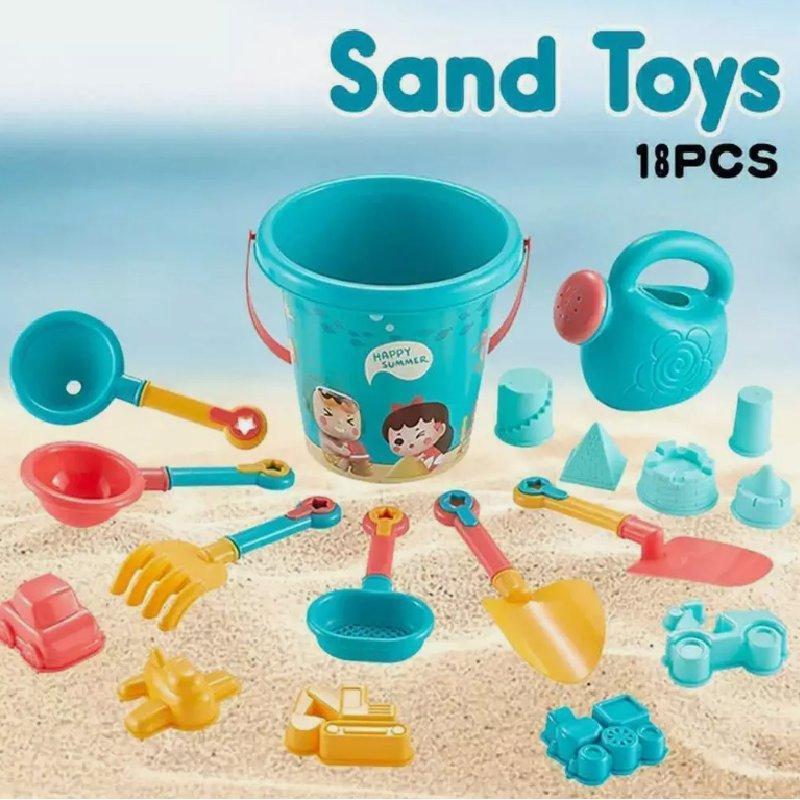 

18 шт. Детские игрушки для песочницы, уличный пляжный инструмент для дноуглубления песка, игровой набор, подарки для малышей