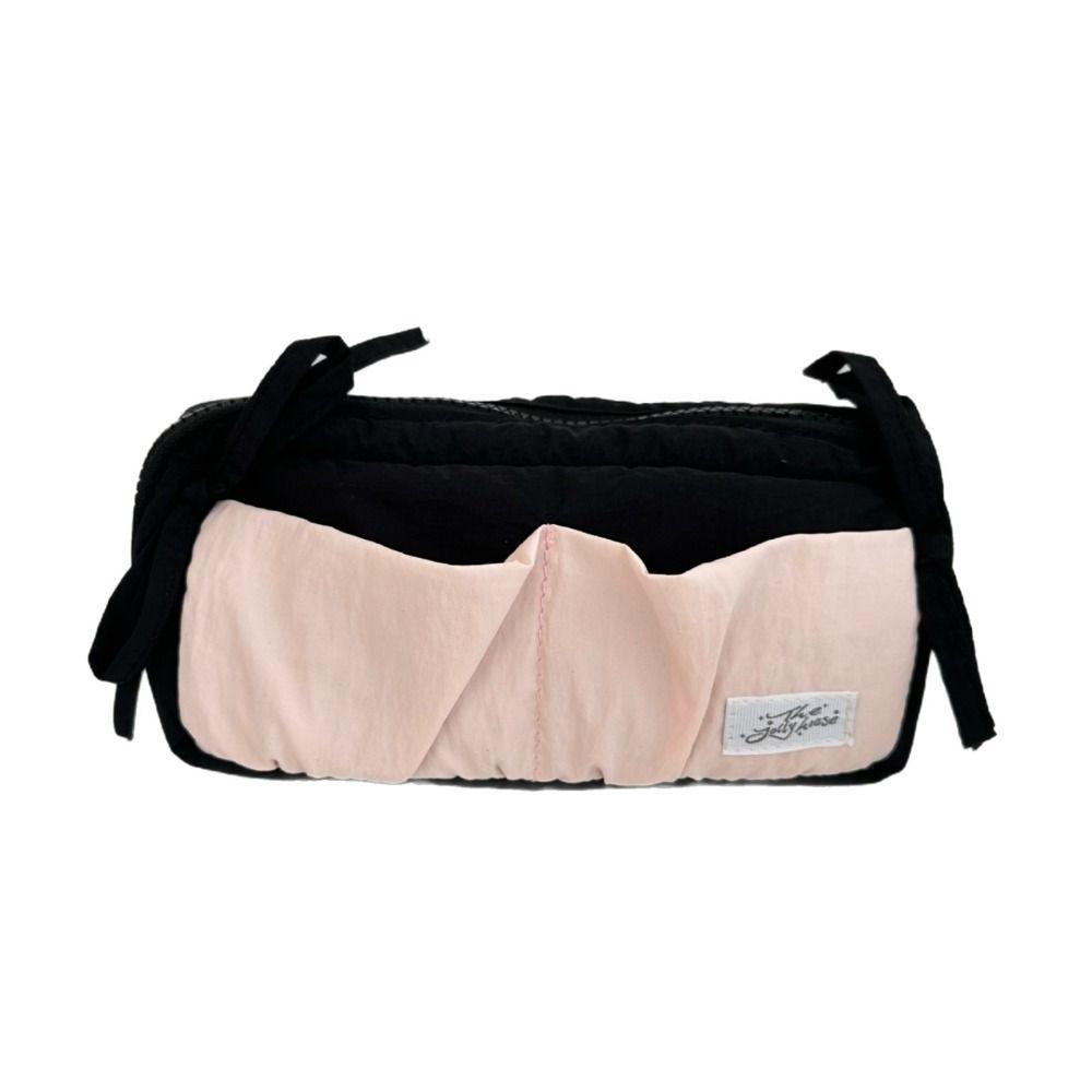 Soft Fabric Pencil Case Bowknot Stationery Bag Portable Pen Box  Students