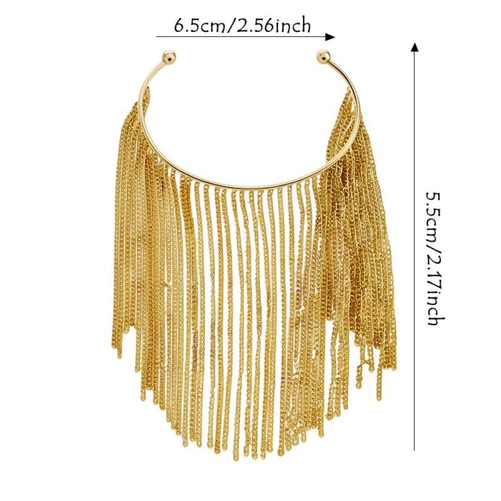 Adjustable Alloy Arm Cuff Bracelet Exquisite Design Fringe Arm Cuff Body Chain Party Wear