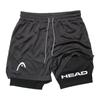 Double-Layer Digital Print Sports Shorts for Adults - Casual Fitness Apparel