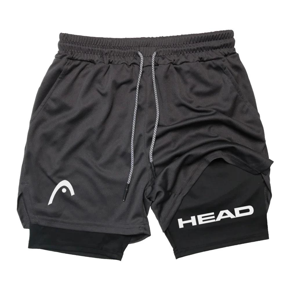 Double-Layer Digital Print Sports Shorts for Adults - Casual Fitness Apparel