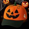 Pumpkin Hat Halloween Pumpkin Face Lantern Baseball Hat Spooky Costume Headgear For Women Men Trick Or Treat Cosplay Masquerade