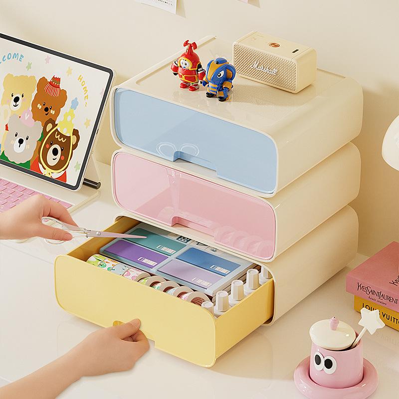 Dopamine Cute Drawer-Style Storage Box for Cosmetics, Jewelry, and Office Supplies