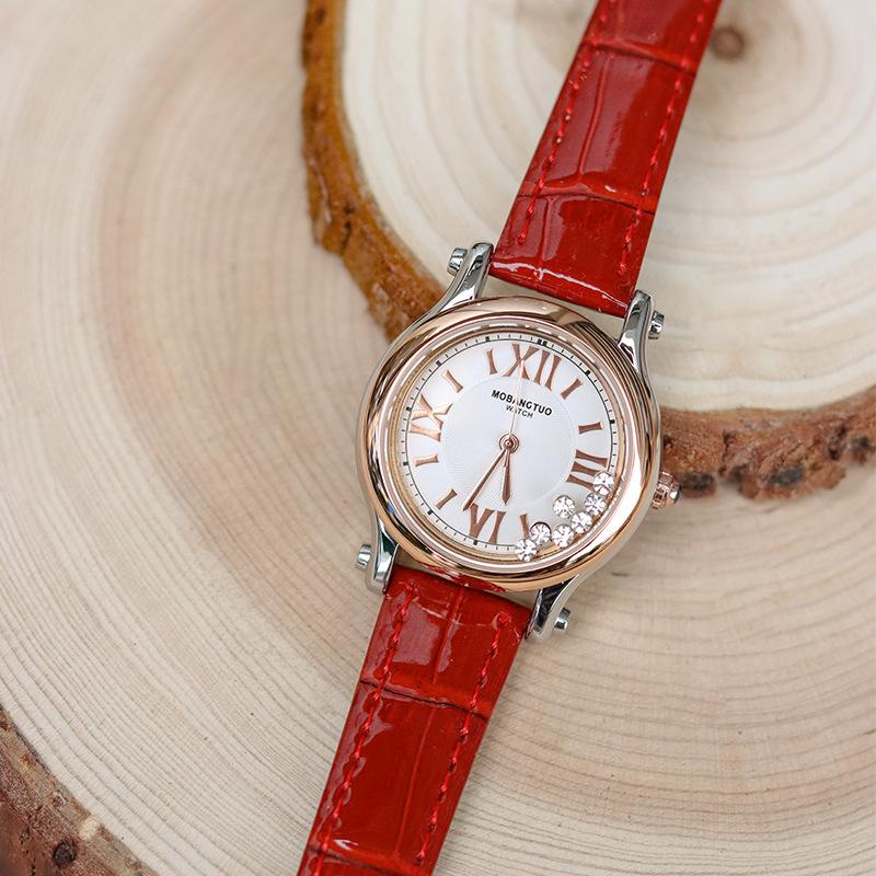 

Женские кварцевые часы класса люкс с бриллиантами, новый стиль, винтажные римские цифры, корпус из розового золота, часы Orologio, женские наручные часы