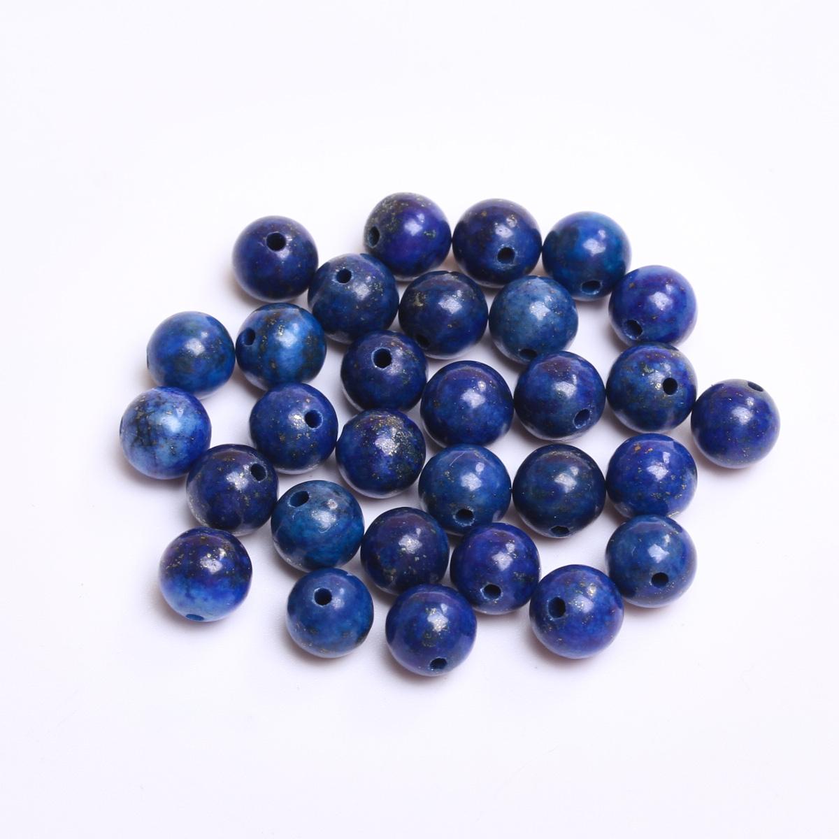

40/30/20/20/15 шт. 4/6/8/10/12 мм лазурит круглые бусины из натурального камня DIY браслет серьги материал для бисера ручной работы 6mm синий