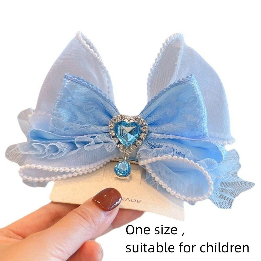 Mädchen Schule Haarklammern Prinzessin Pompom Haarspangen Langes Band Entenschnabelspange Für Kinder