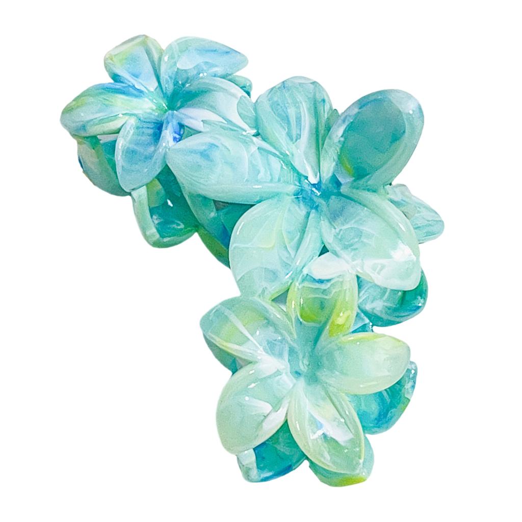 Delicate Frangipani Pattern Hair Claw Clip Lightweight Plastic Hairpin for Women Girls Fashion Hair Accessories