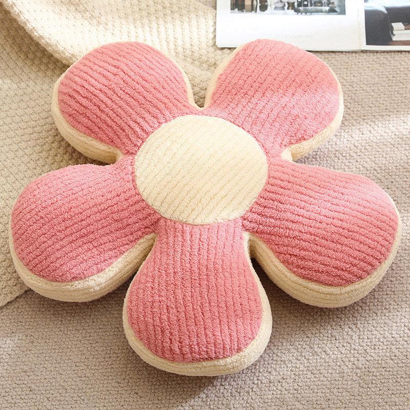 Cartoon Small Daisy Five-Petal Flower Pillow Plush Toy Petal Seat Cushion Girls Bedroom Tatami Futon Seat Cushion