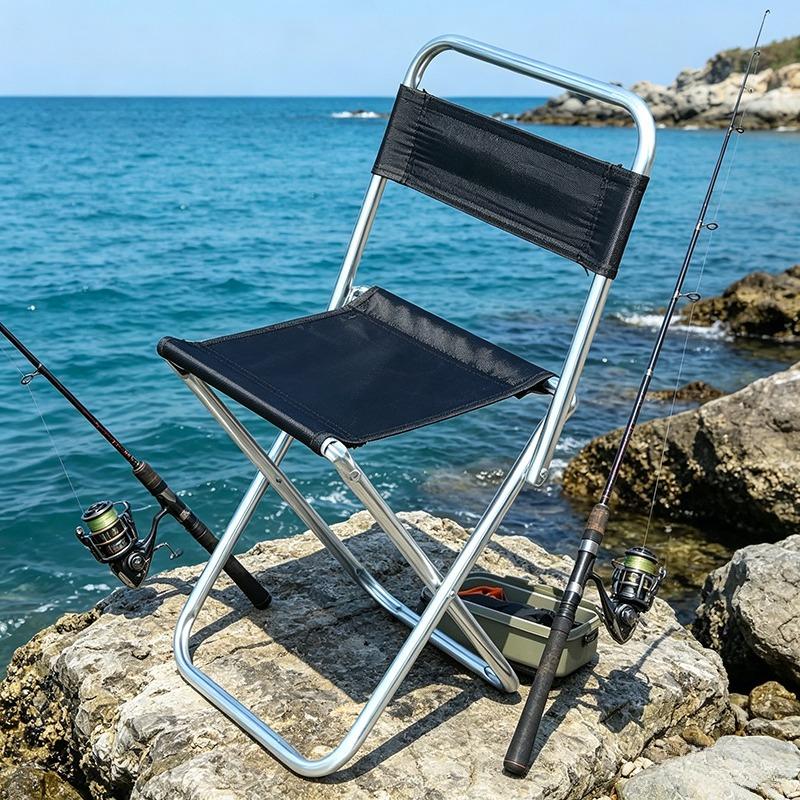 Outdoor Portable Folding Stool, Lightweight Fishing & Camping Travel Chair