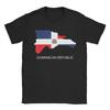 Unisex TShirt DR Dominican Republic  Flag Vintage Pure Cotton Tee Shirt Short Sleeve  T Shirt Crewneck Clothes Birthday Present