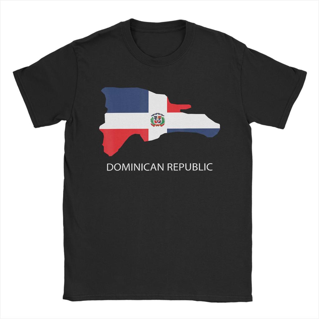Unisex TShirt DR Dominican Republic Flag Vintage Pure Cotton Tee Shirt Short Sleeve T Shirt Crewneck Clothes Birthday Present
